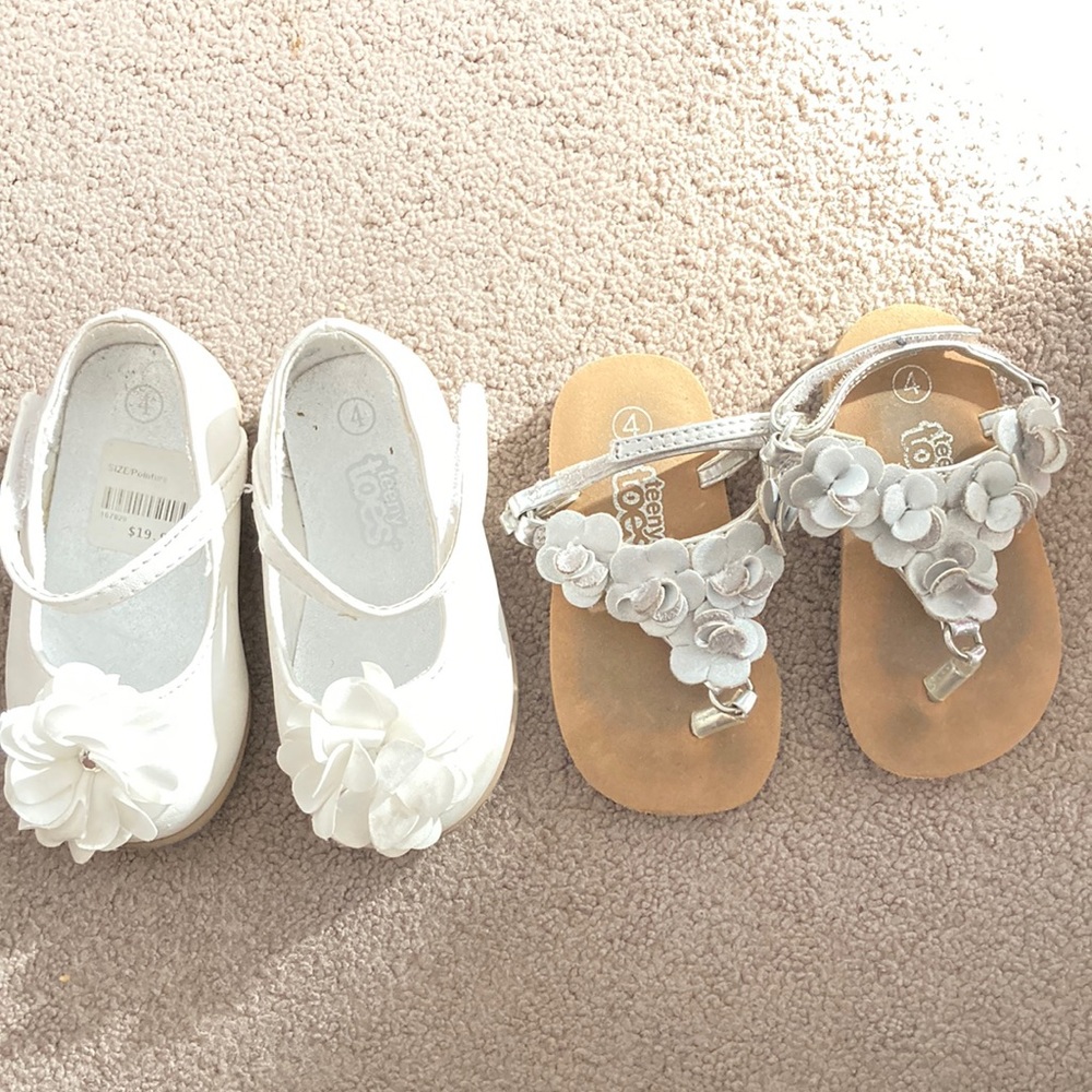 Infant dress shoes and sandals size 4
